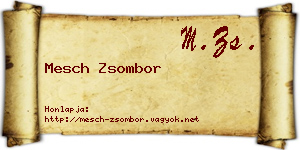 Mesch Zsombor névjegykártya